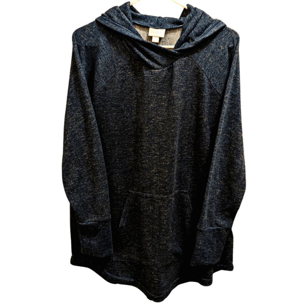 LuLaRoe dark gray hoodie with pocket in front in a women's size large NWOT